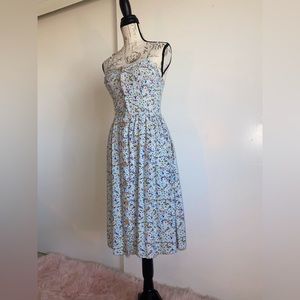 Green floral dress